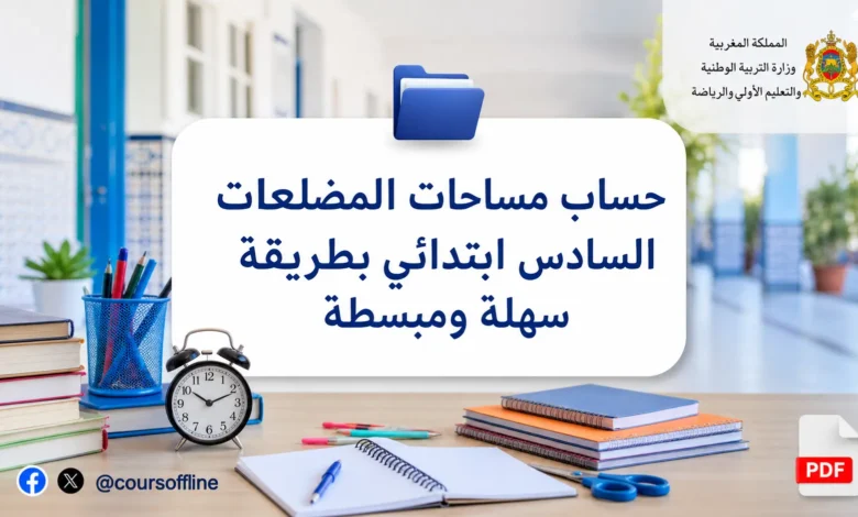حساب مساحات المضلعات السادس ابتدائي بطريقة سهلة ومبسطة 8 حساب مساحات المضلعات السادس ابتدائي بطريقة سهلة ومبسطة