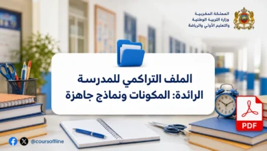 الملف التراكمي للمدرسة الرائدة: المكونات ونماذج جاهزة 6 الملف التراكمي للمدرسة الرائدة: المكونات ونماذج جاهزة