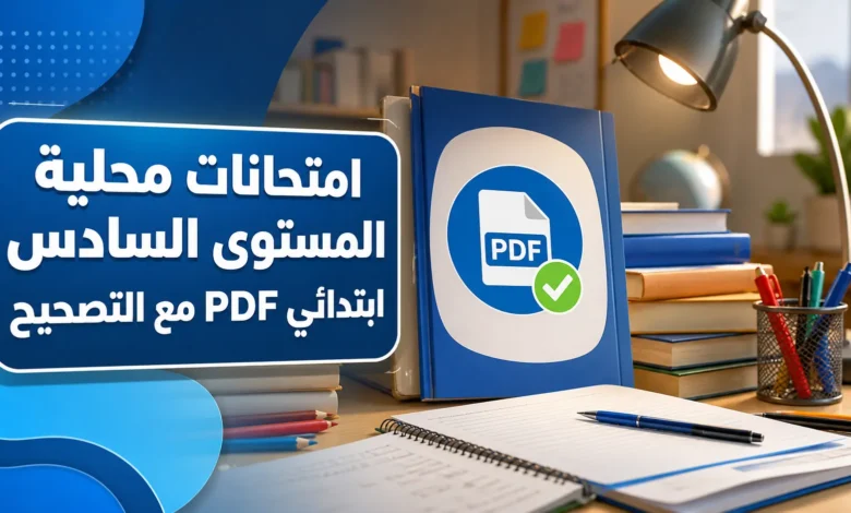 امتحانات محلية المستوى السادس ابتدائي PDF مع التصحيح 3 امتحانات محلية المستوى السادس ابتدائي PDF