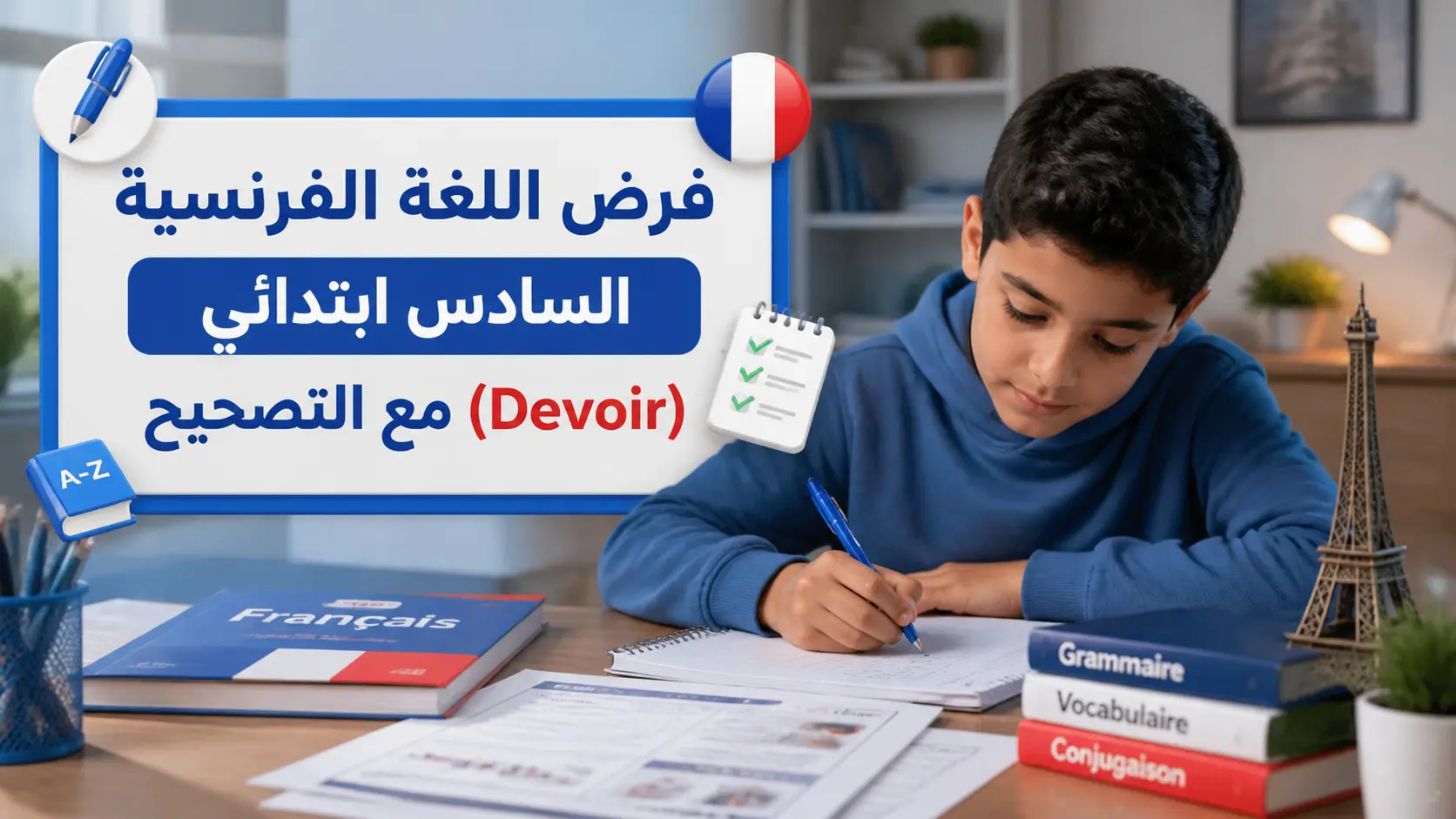 فرض اللغة الفرنسية المستوى السادس ابتدائي