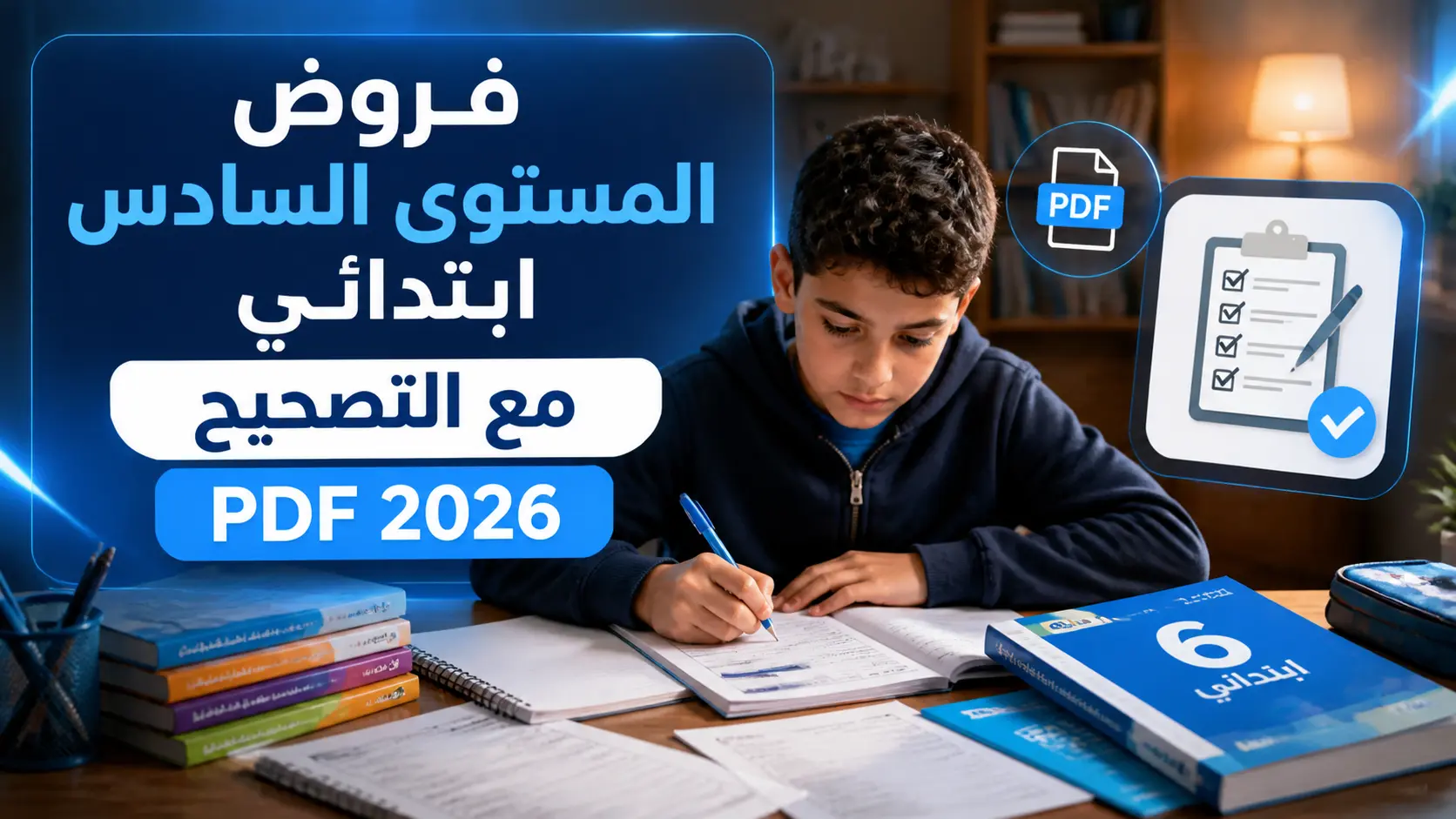 فروض المستوى السادس ابتدائي مع التصحيح PDF 2026 1 فروض المستوى السادس ابتدائي مع التصحيح