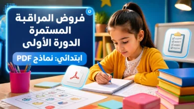 فروض المراقبة المستمرة الدورة الأولى ابتدائي