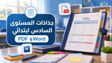 جذاذات المستوى السادس ابتدائي