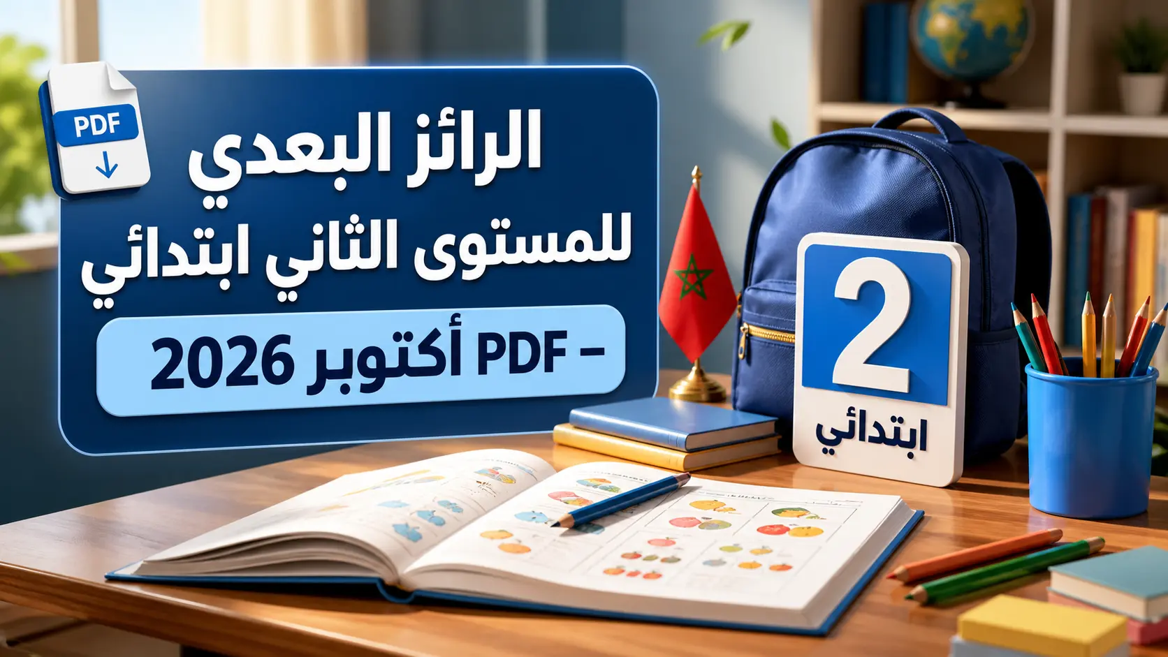 الرائز البعدي للمستوى الثاني ابتدائي – أكتوبر 2026 PDF 1 الرائز البعدي للمستوى الثاني ابتدائي