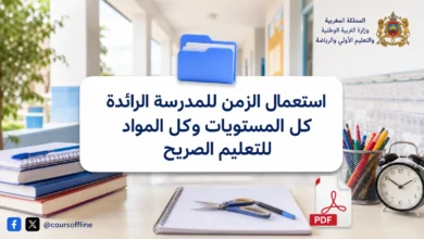 استعمال الزمن للمدرسة الرائدة كل المستويات وكل المواد للتعليم الصريح 10 school timetable.webp
