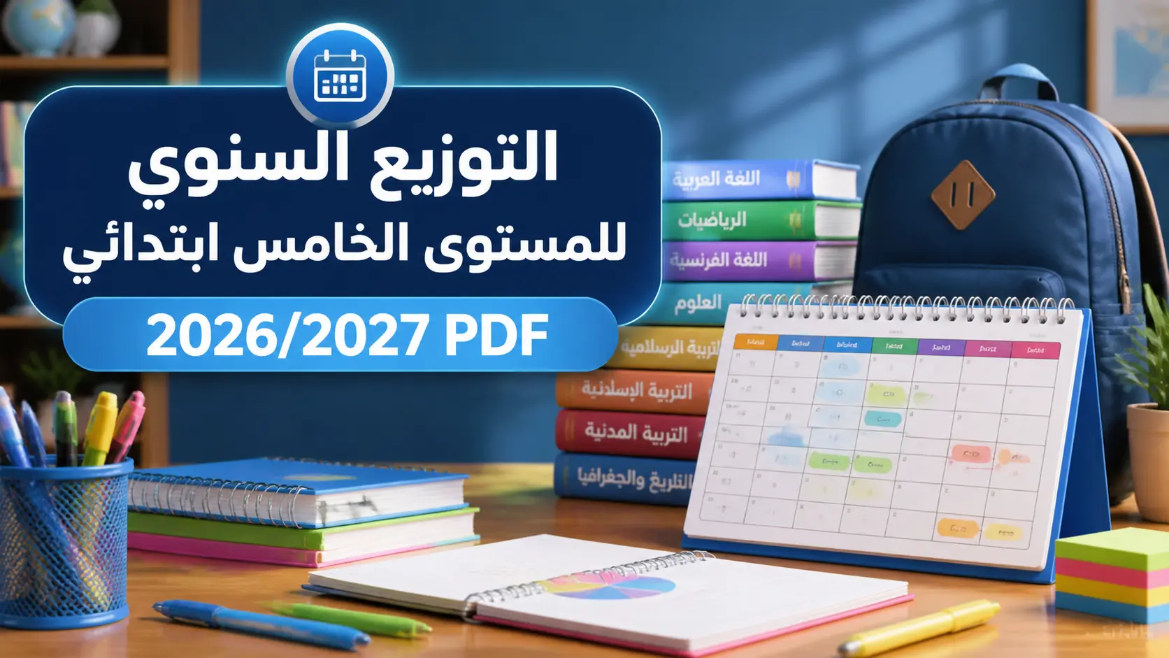 التوزيع السنوي للمستوى الخامس ابتدائي